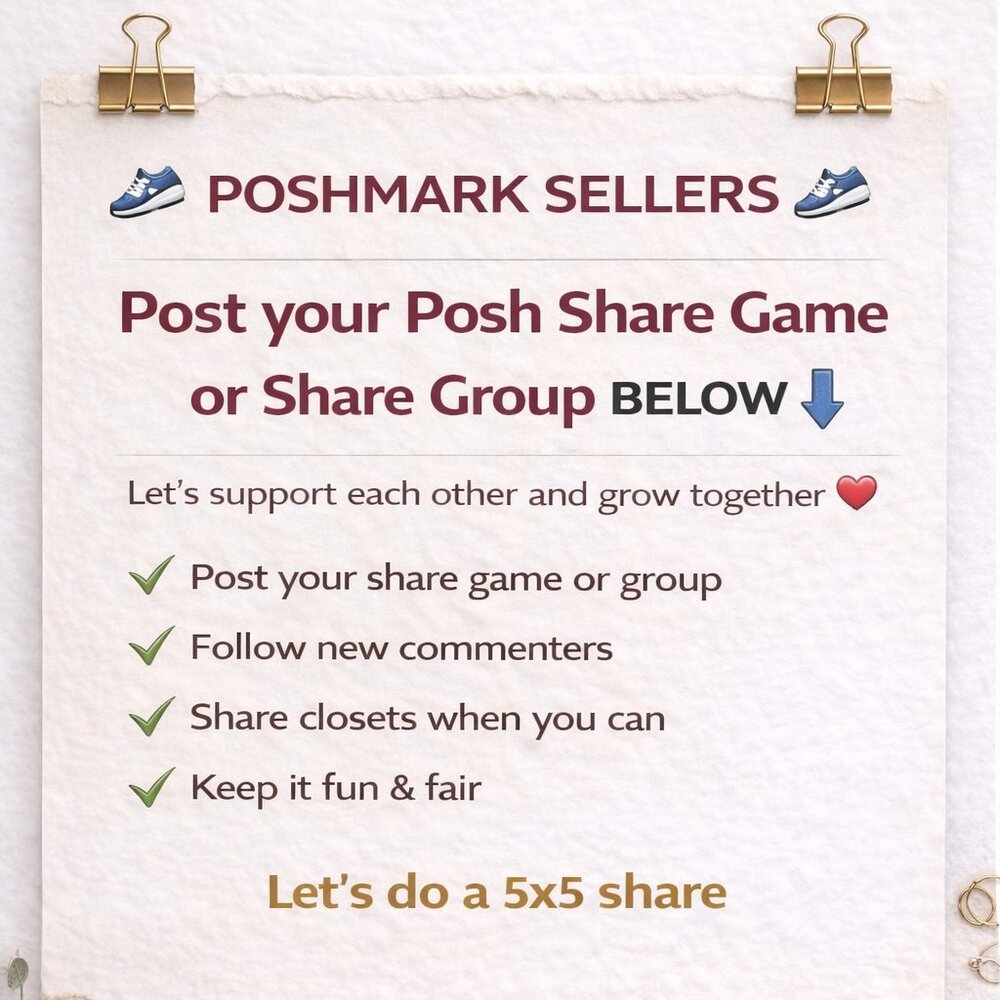 Drop your Posh share game or share group in the comments ⬇️
